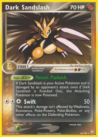 Dark Sandslash (18) Reverse Holofoil - Team Rocket Returns