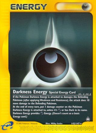 Darkness Energy (142) Reverse Holofoil - Aquapolis