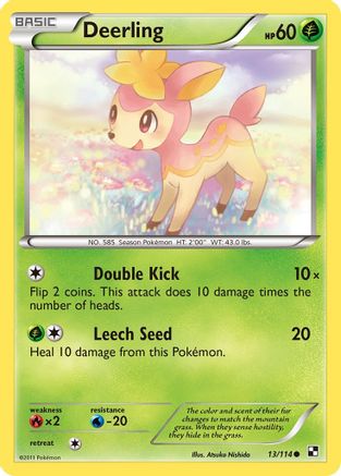 Deerling (13) Reverse Holofoil - Black and White