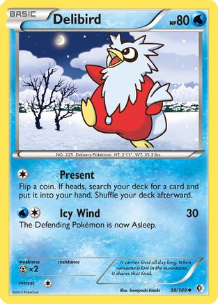 Delibird (38) Reverse Holofoil - Boundaries Crossed