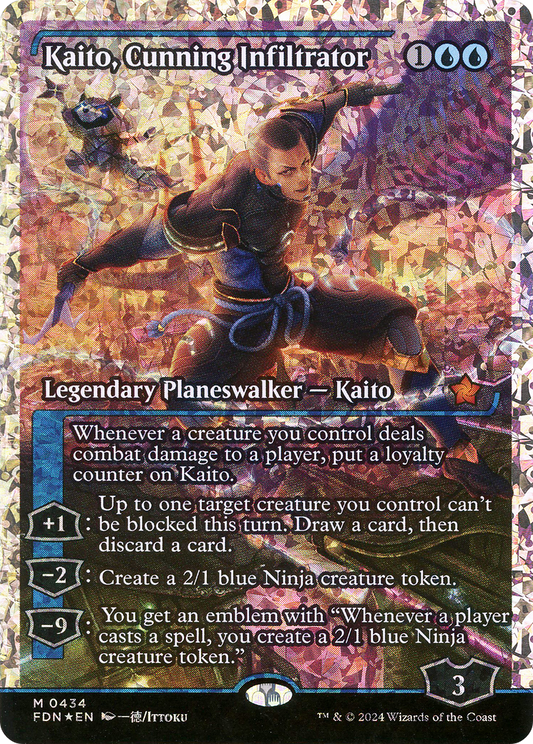 Kaito, Cunning Infiltrator (Showcase) (Frature Foil) [Foundations]