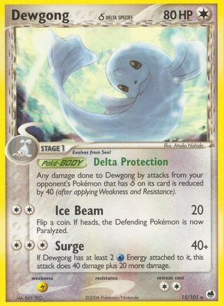 Dewgong (Delta Species) (15) Reverse Holofoil - Dragon Frontiers