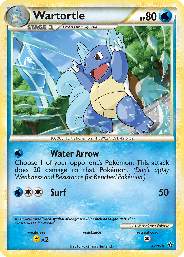 Wartortle (42/95) [HeartGold & SoulSilver: Unleashed] | Silver Goblin