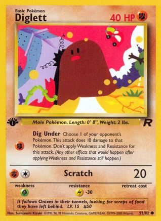 Diglett (52) 1st Edition - Team Rocket
