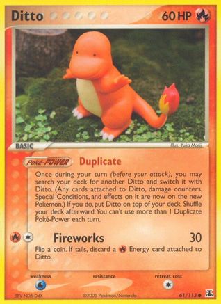 Ditto - 61/113 (Charmander) 61/113 - Delta Species Reverse Holofoil | Silver Goblin