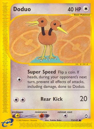 Doduo (73) Reverse Holofoil - Aquapolis