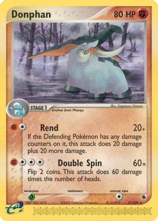 Donphan (17) Reverse Holofoil - Ruby and Sapphire