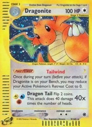 Dragonite (9) (9) Reverse Holofoil - Expedition