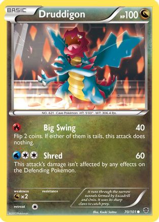 Druddigon (70) Reverse Holofoil - Plasma Blast
