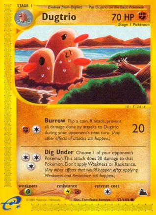 Dugtrio (52) Reverse Holofoil - Skyridge