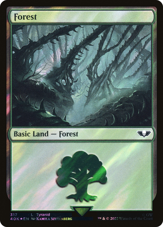 Forest (317) (Surge Foil) [Warhammer 40,000]