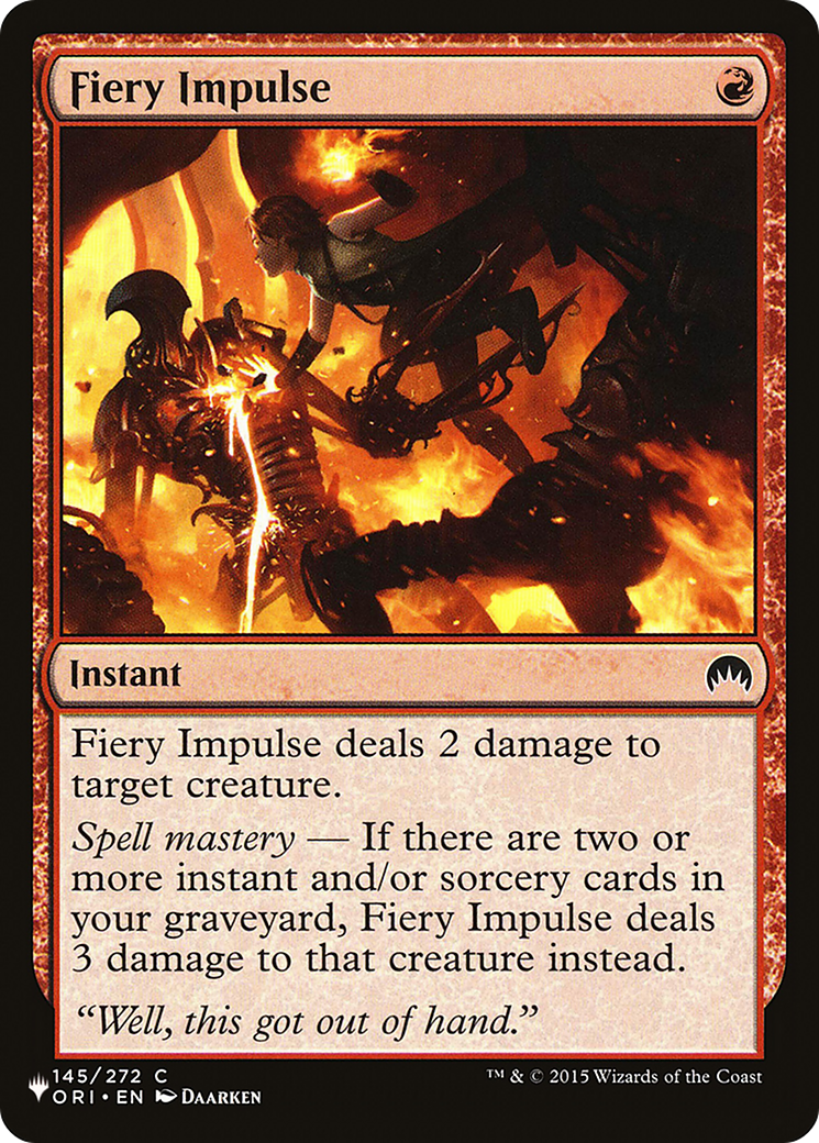 Fiery Impulse [The List Reprints] | Silver Goblin