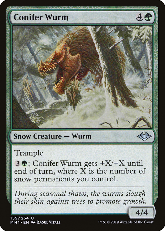 Conifer Wurm [Modern Horizons] Foil