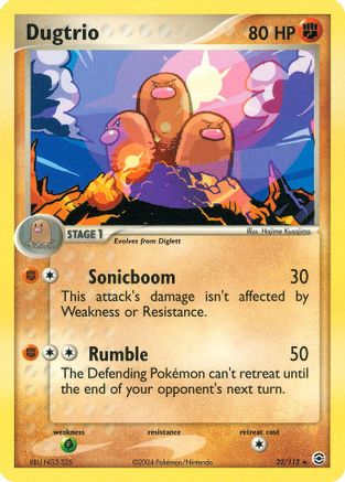 Dugtrio (22) Reverse Holofoil - FireRed & LeafGreen