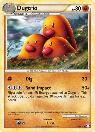 Dugtrio (19) Reverse Holofoil - Triumphant