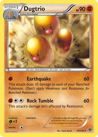 Dugtrio (59) Reverse Holofoil - XY Base Set