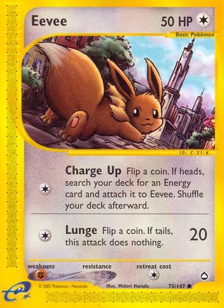 Eevee (75/147) [Aquapolis] Reverse Holofoil