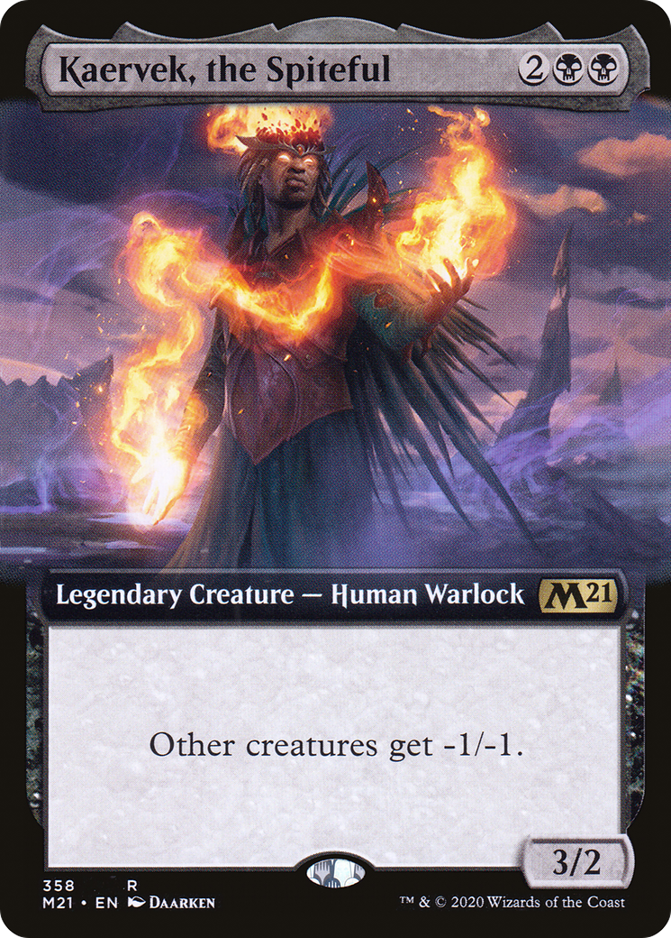 Kaervek, the Spiteful (Extended Art) (358) Foil - Core Set 2021