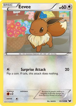 Eevee (83/108) [Black & White: Dark Explorers] Reverse Holofoil