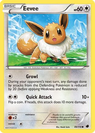 Eevee (89/116) [Black & White: Plasma Freeze] Reverse Holofoil