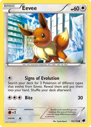 Eevee (90/116) [Black & White: Plasma Freeze] Reverse Holofoil