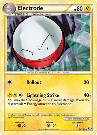 Electrode (34/102) [HeartGold & SoulSilver: Triumphant] Reverse Holofoil