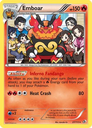 Emboar (27) Reverse Holofoil - Legendary Treasures