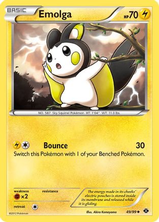 Emolga (49/99) [Black & White: Next Destinies] Reverse Holofoil