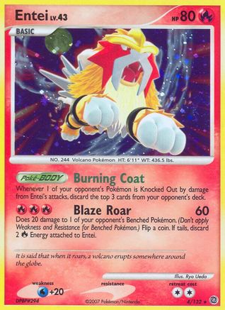Entei (4) Reverse Holofoil - Secret Wonders
