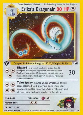 Erika's Dragonair (4) Unlimited Holofoil - Gym Heroes
