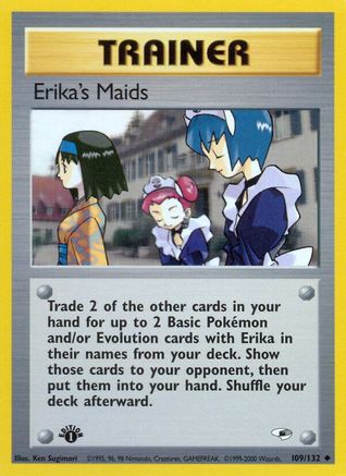 Erika's Maids (109) 1st Edition - Gym Heroes