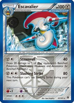 Escavalier (Team Plasma) (61) Reverse Holofoil - Plasma Blast