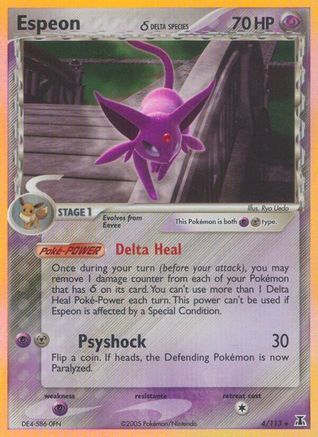 Espeon (Delta Species) (4) Reverse Holofoil - Delta Species