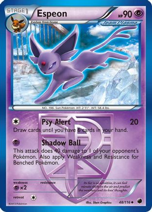 Espeon (Team Plasma) (48) Reverse Holofoil - Plasma Freeze