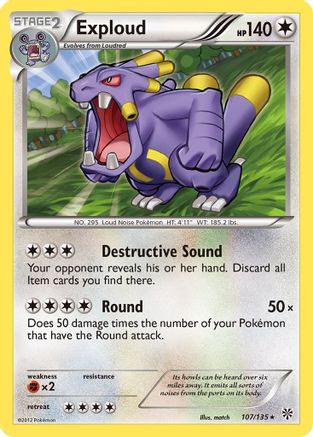 Exploud (107/135) [Black & White: Plasma Storm] Reverse Holofoil