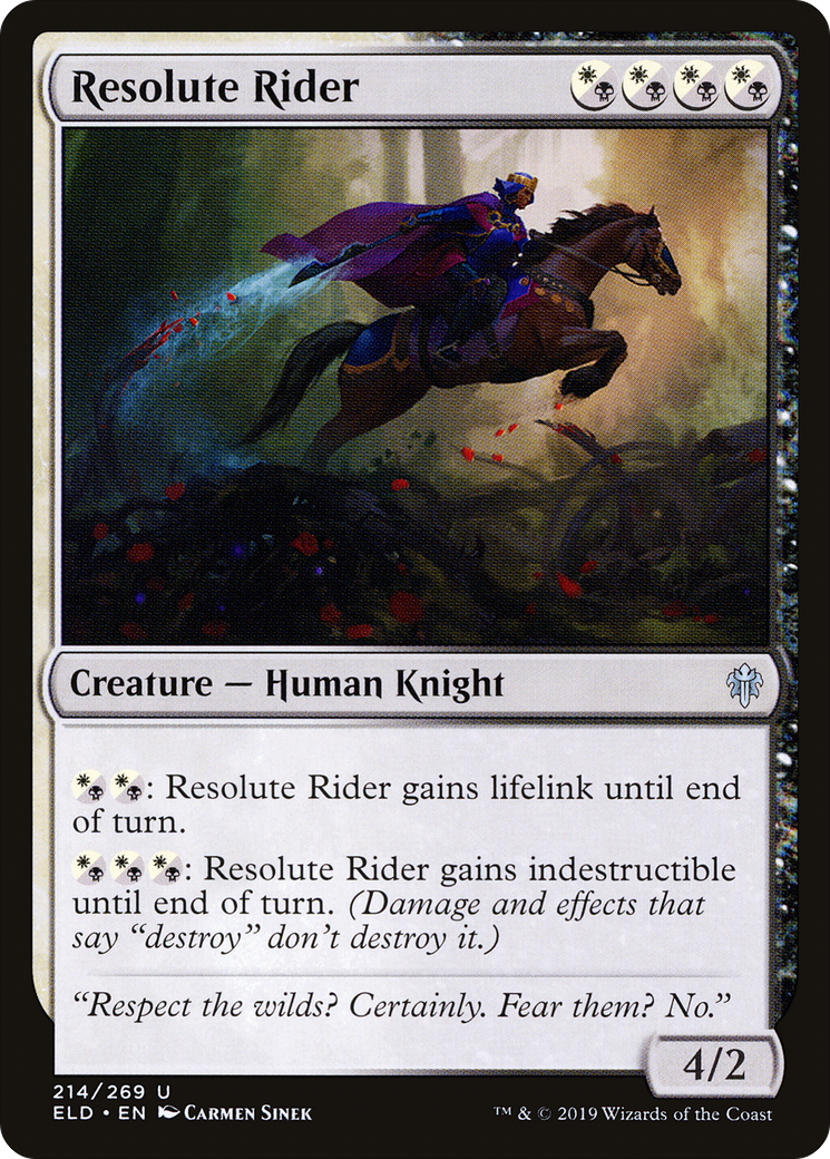Resolute Rider [Throne of Eldraine] Foil