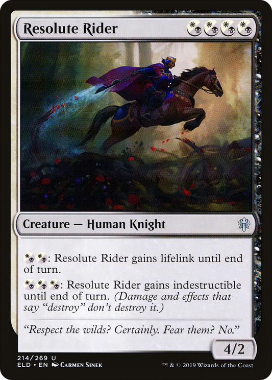 Resolute Rider [Throne of Eldraine] Foil