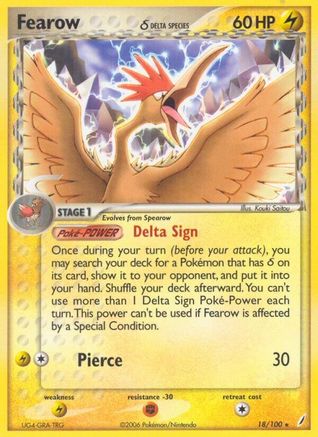 Fearow (Delta Species) (18) Reverse Holofoil - Crystal Guardians