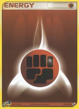 Fighting Energy (105) Reverse Holofoil - Ruby and Sapphire