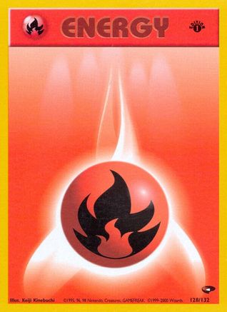 Fire Energy (128) (1st Edition) - Gym Challenge