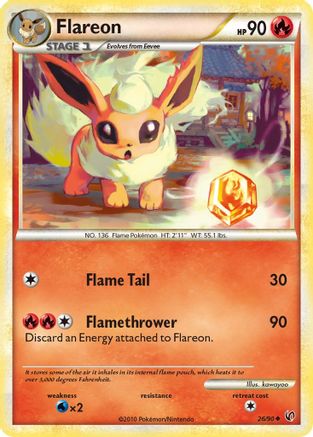 Flareon (26/90) [HeartGold & SoulSilver: Undaunted] | Silver Goblin