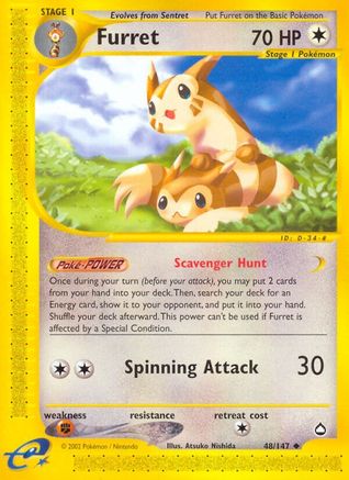 Furret (48/147) [Aquapolis] Reverse Holofoil