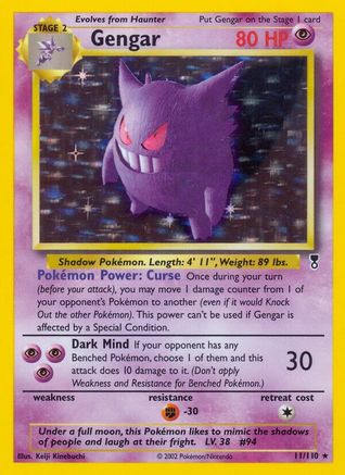 Gengar (11) Reverse Holofoil - Legendary Collection