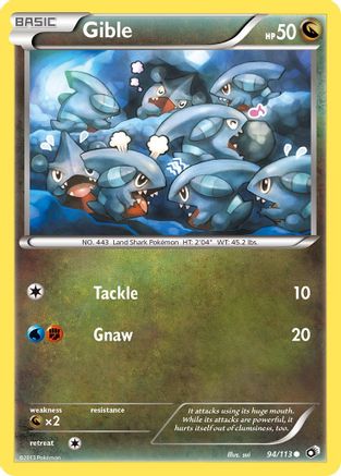 Gible (94) Reverse Holofoil - Legendary Treasures