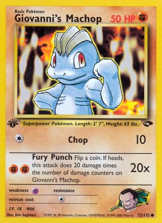 Giovanni's Machop (72) (1st Edition) - Gym Challenge