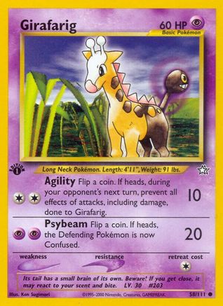 Girafarig (58/111) [Neo Genesis 1st Edition] | Silver Goblin