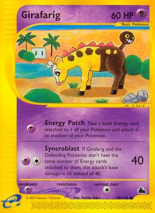 Girafarig (58) Reverse Holofoil - Skyridge