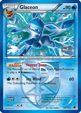 Glaceon (Team Plasma) (23) Reverse Holofoil - Plasma Freeze