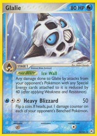Glalie (34) Reverse Holofoil - Hidden Legends