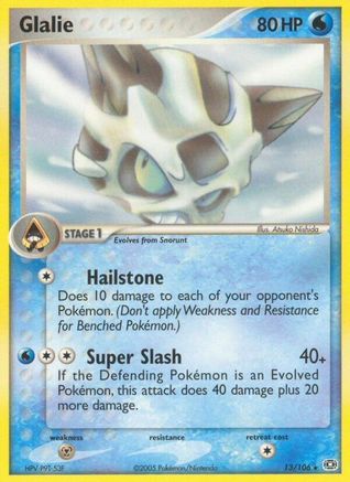 Glalie (13) Reverse Holofoil - Emerald